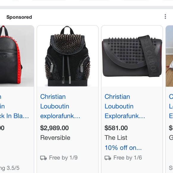 Christian louboutin explorafunk calf’s skin large backpack main image 5